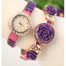 Großhandel Türkei Schmuck Kristall Blume Armband Uhr Frauen Armbanduhr